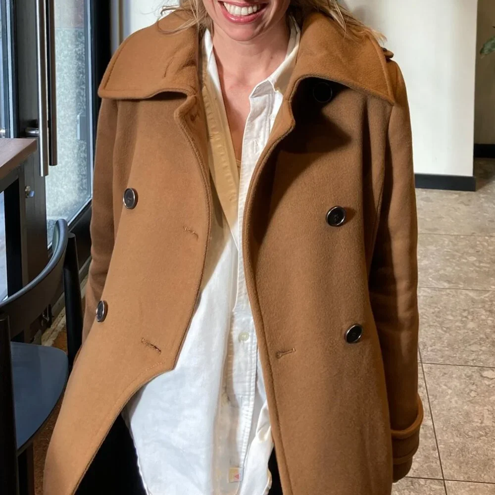 Mackage Elodie Wool Coat Size XS in Camel - Picture 3 of 16